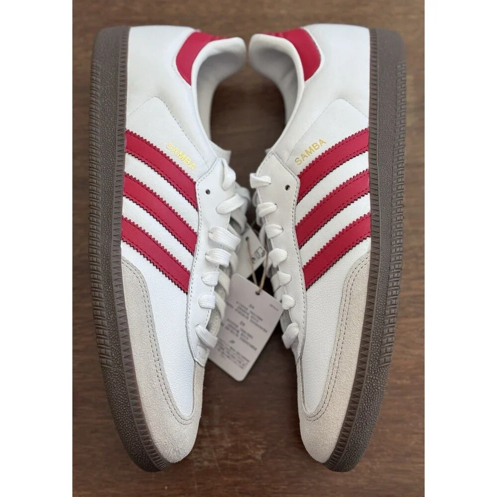 men’s size 13 adidas Samba OG Cloud White Better Scarlet Gum IG1025 NWOB
